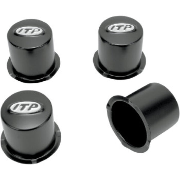 ITP Center Cap (Set of 4) - 4x110 - Black - Bull Strap