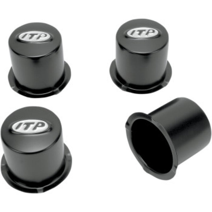 ITP Center Cap (Set of 4) - 4x110 - Black - Bull Strap