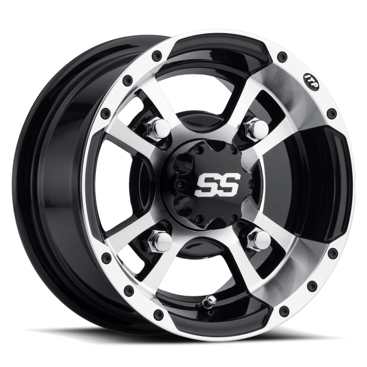 ITP SS 112 10x5 / 4x156 BP / 3+2 Offset Machined Wheel - Bull Strap