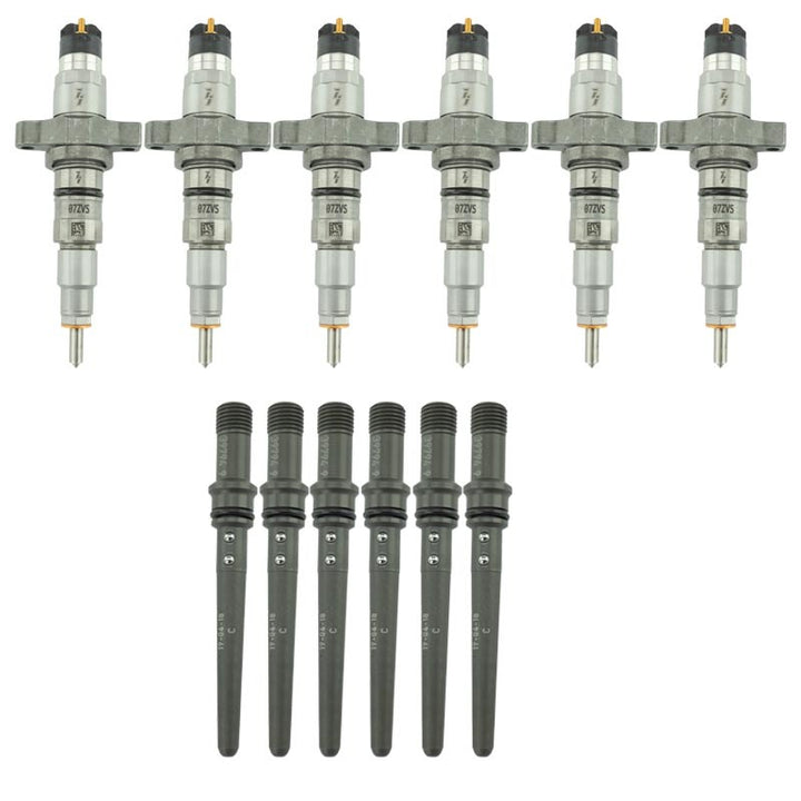 Industrial Injection 04.5-07 Dodge Cummins 5.9L Reman Stock Injector w/ Connecting Tubes - Bull Strap
