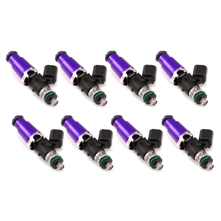 Injector Dynamics 2600-XDS Injectors - 60mm Length - 14mm Top - 14mm Lower O-Ring (Set of 8) - Bull Strap