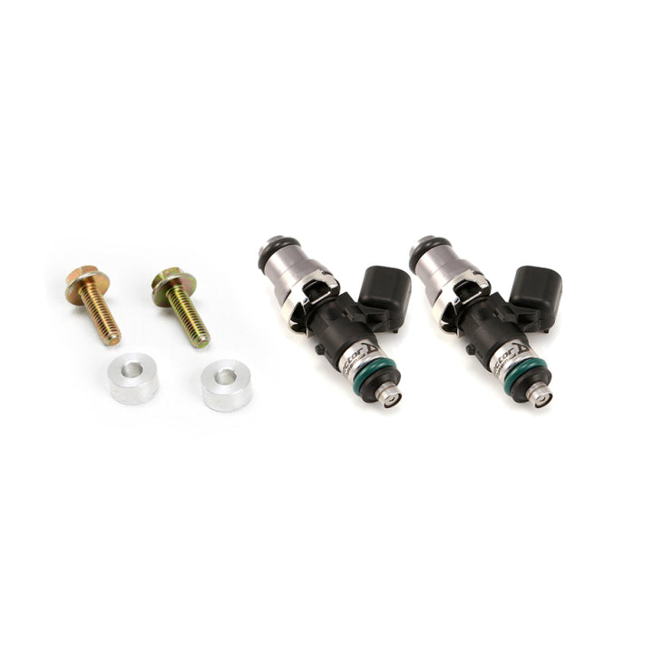 Injector Dynamics ID1050-XDS Fuel Injectors Polaris RZR 14mm Adapter Top w/ Connectors (Set of 2) - Bull Strap