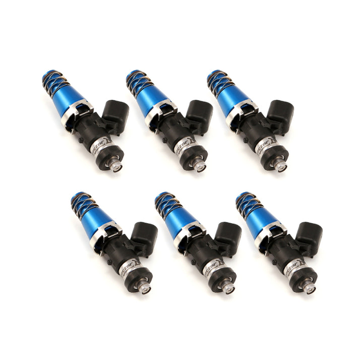 Injector Dynamics ID1050X Injectors 11mm (Blue) Adaptor Tops Denso Lower Cushions (Set of 6) - Bull Strap
