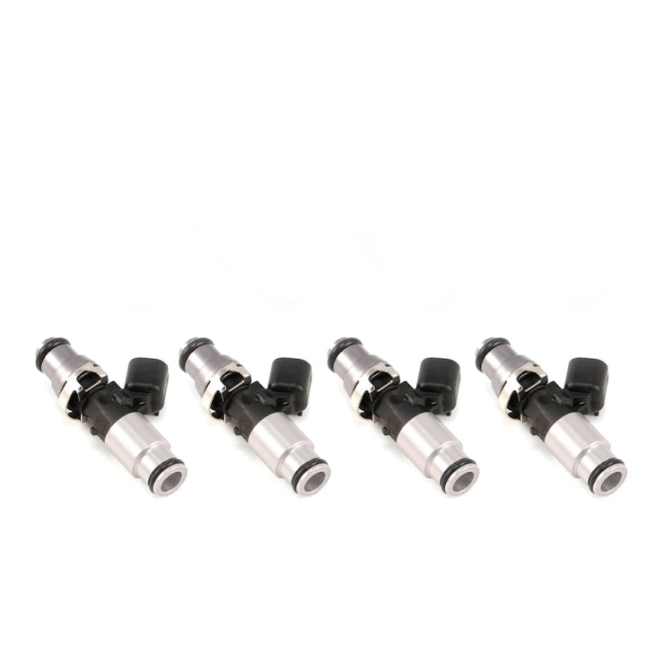 Injector Dynamics ID1300X Injectors- 14mm Top Adapter (Grey) - 14mm (Silver) Lower O-Ring - Set Of 4 - Bull Strap