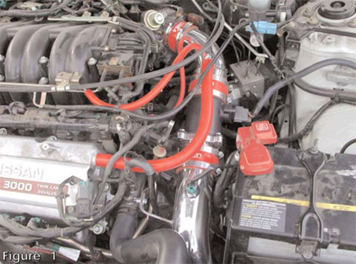 Injen 00-01 Maxima Polished Cold Air Intake - Bull Strap