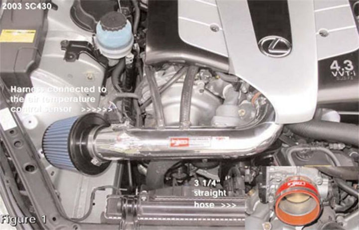 Injen 01-03 Lexus GS430/LS430/SC430 V8 4.3L Black IS Short Ram Cold Air Intake - Bull Strap