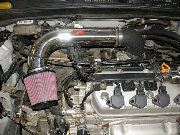 Injen 01-04 Civic Dx/Lx/Ex/Hx Black Short Ram Intake - Bull Strap