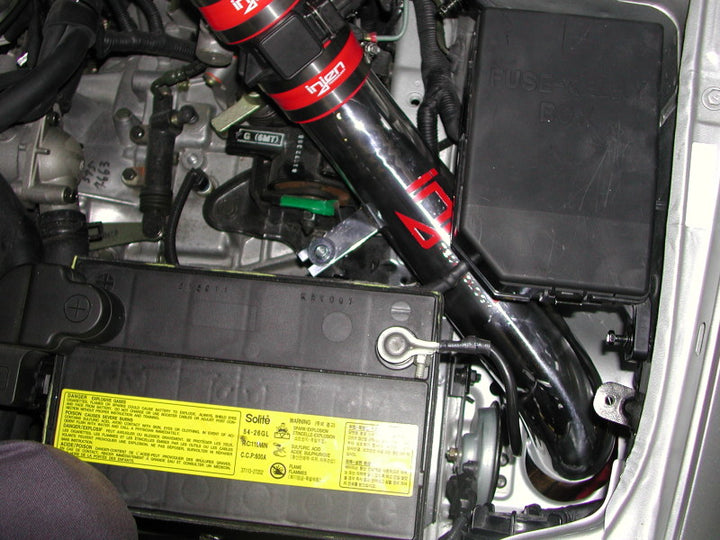 Injen 03-08 Hyundai Tiburon 2.7L V6 Black Cold Air Intake w/ MR Tech - Bull Strap