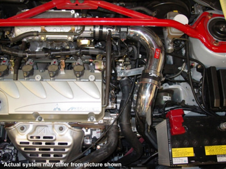 Injen 04-05 Lancer Ralliart Manual Polished Cold Air Intake - Bull Strap
