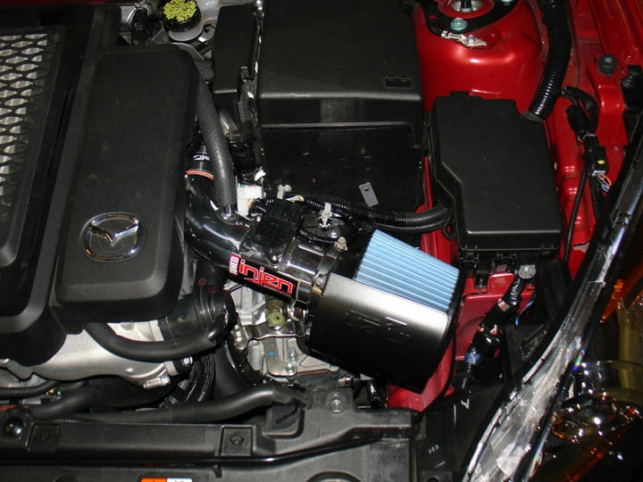 Injen 07-10 MazdaSpeed 3 2.3L 4cyl Turbo Black Short Ram Intake - Bull Strap