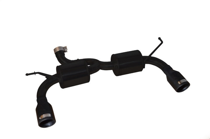 Injen 07-17 Jeep Wrangler JK 3.6L/3.8L 63mm Stealth Black Axle-back Exhaust w/ 4in Black Tips - Bull Strap