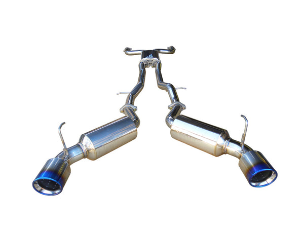 Injen 08-13 Infiniti G37 V6 3.7L RWD Coupe Only 76mm Stainless Steel Exhaust w/ Titanium Tips - Bull Strap