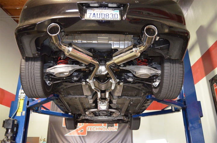 Injen 08-13 Infiniti G37 V6 3.7L RWD Coupe Only 76mm Stainless Steel Exhaust w/ Titanium Tips - Bull Strap