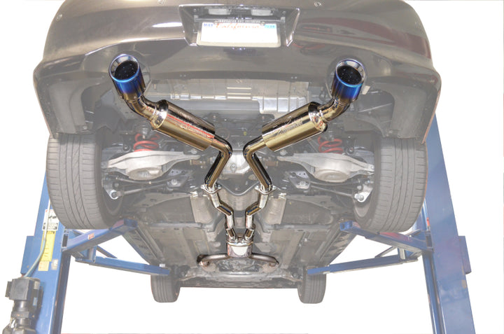 Injen 08-13 Infiniti G37 V6 3.7L RWD Coupe Only 76mm Stainless Steel Exhaust w/ Titanium Tips - Bull Strap