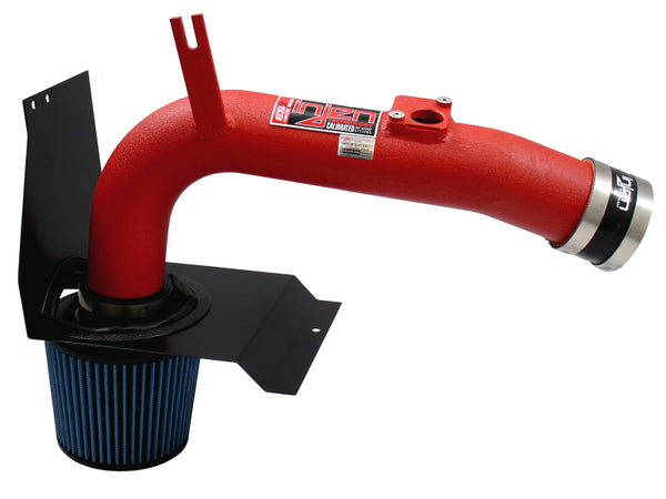 Injen 08-13 Subaru WRX/STi 2.5L (t) Wrinkle Red Cold Air Intake - Bull Strap