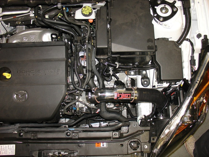 Injen 10-12 Mazda 3 2.5L-4cyl Black Short Ram Intake - Bull Strap