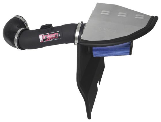 Injen 10 Camaro 3.6L V6 Wrinkle Black Power-Flow Short Ram Air Intake System - Bull Strap