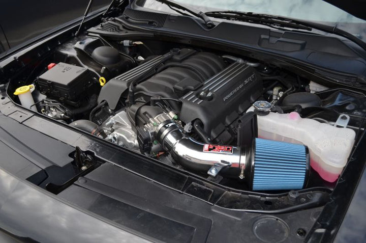 Injen 11-20 Dodge Challenger SRT-8 6.4L V8 Polished Power-Flow Short Ram Intake - Bull Strap
