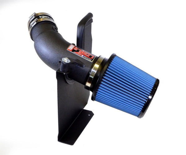 Injen 11-20 Dodge Challenger SRT-8 6.4L V8 Wrinkle Black Power-Flow Short Ram Intake - Bull Strap