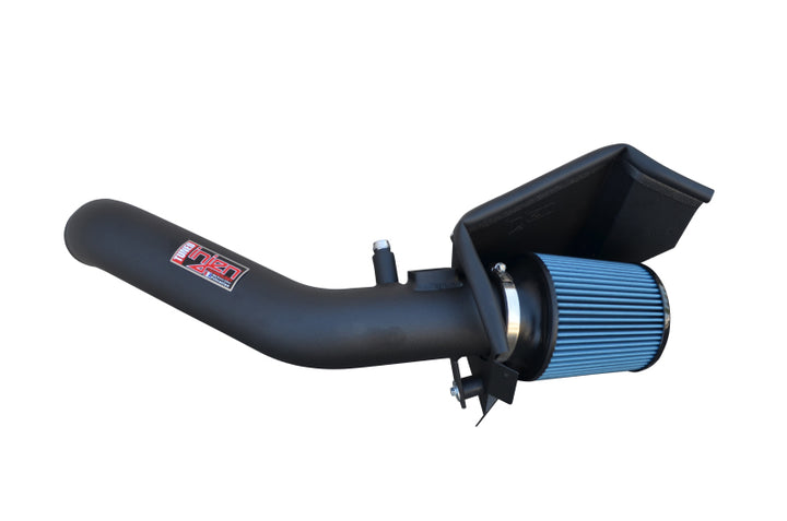 Injen 12-13 BMW 335i (N55) 3.0L L6 (turbo) AUTO TRANS ONLY Wrinkle Black Short Ram Intake w/ MR Tech - Bull Strap