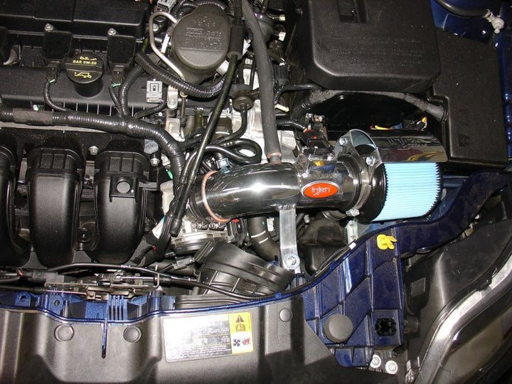 Injen 12 Ford Focus 2.0L 4cyl Black Air Intake w/ MR Tech, Web Nano-Fiber Dry Filter & Heat Shield - Bull Strap