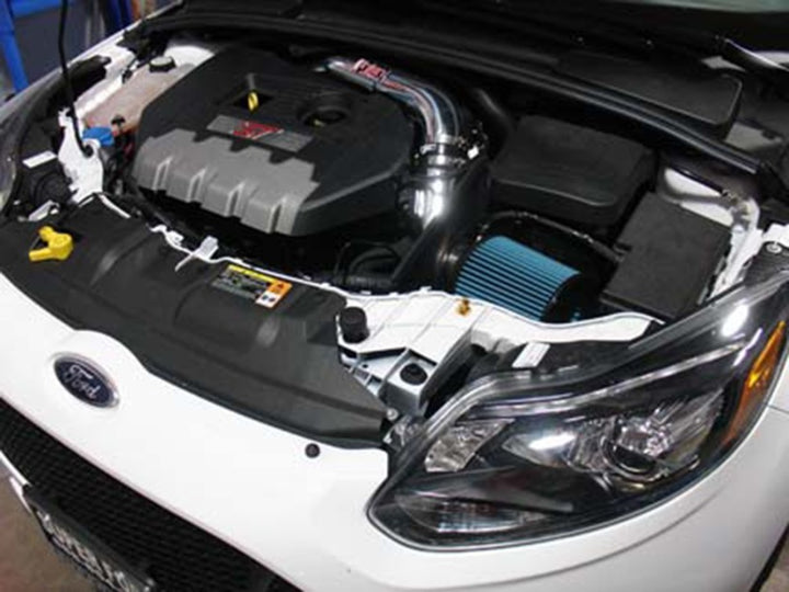 Injen 13-14 Ford Focus ST 2.0L (t) 4cyl Black Short Ram Intake w/MR Tech & Heat Shield - Bull Strap