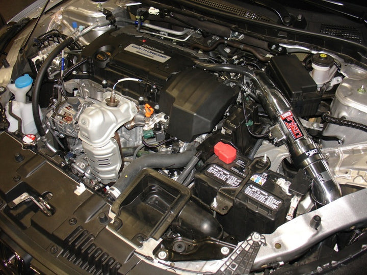 Injen 13-17 Honda Accord 2.4L 4cyl Black Cold Air Intake w/ MR Tech & Air Fusion (Converts to SRI) - Bull Strap