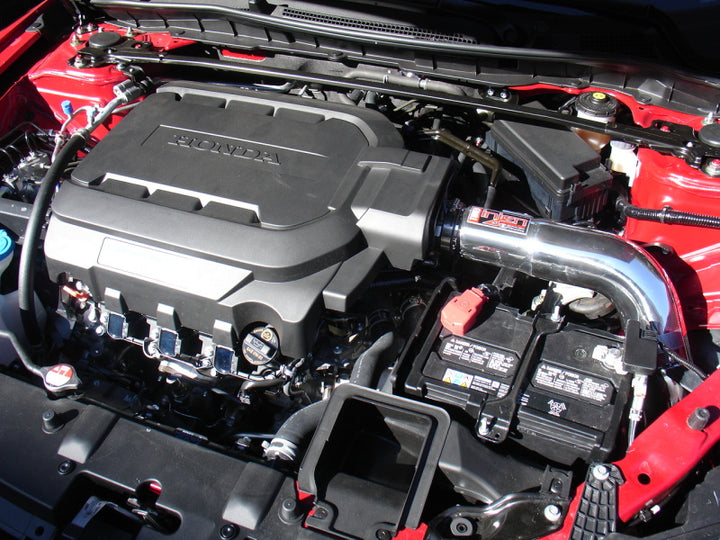 Injen 13 Honda Accord 3.5L V6 Polished Cold Air Intake w/ MR Tech - Bull Strap