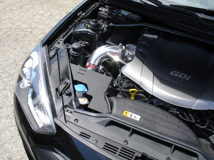 Injen 13 Hyundai Genesis Coupe  3.8L V6 Black Short Ram Intake w/ Heat Shield & Cover - Bull Strap