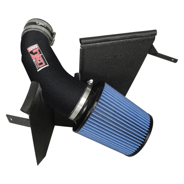 Injen 13 Jeep Grand Cherokee SRT-8 6.4L V8 Wrinkle Black Short Ram Intake w/ Heat Shield - Bull Strap
