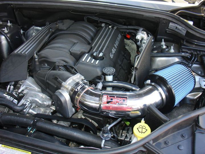 Injen 13 Jeep Grand Cherokee SRT-8 6.4L V8 Wrinkle Black Short Ram Intake w/ Heat Shield - Bull Strap