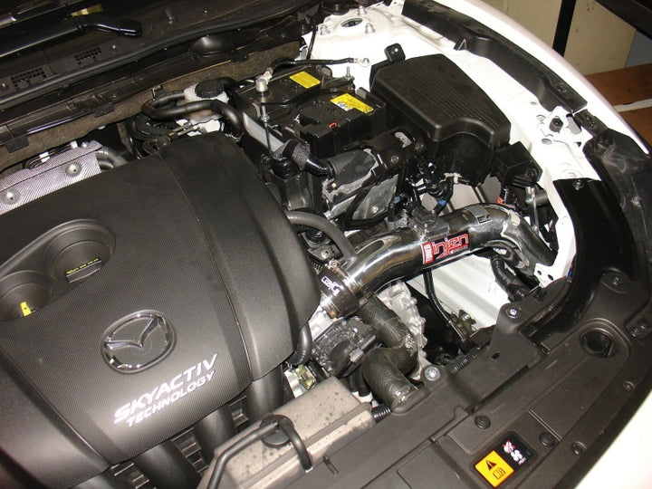 Injen 14-15 Mazda 6 2.5L 4cyl Black Cold Air Intake w/ MR Tech & Air Fusion - Bull Strap