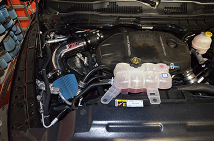 Injen 14-18 Dodge Ram 3.0L V6 Polished Power-Flow Short Ram Intake - Bull Strap