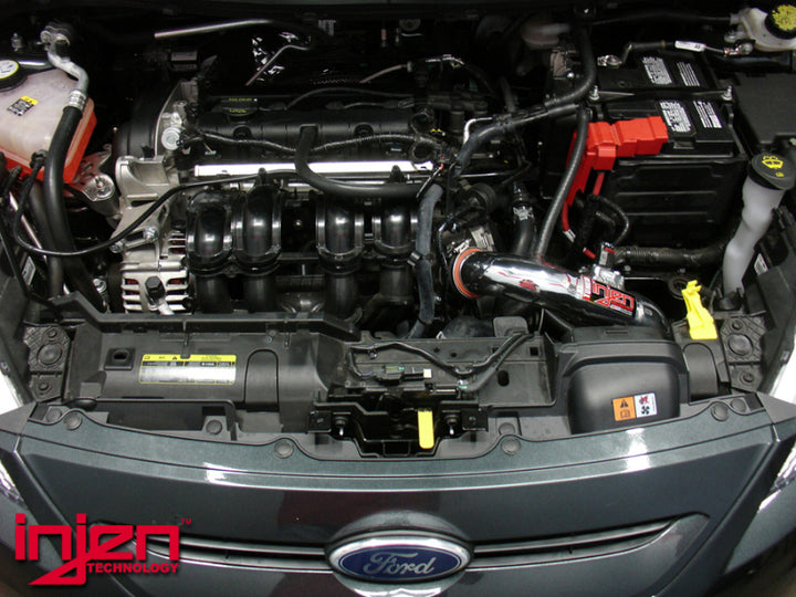 Injen 14-19 Ford Fiesta 1.6L Polished Cold Air Intake - Bull Strap