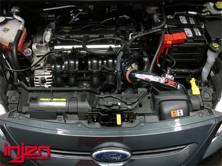 Injen 14-19 Ford Fiesta 1.6L Polished Cold Air Intake - Bull Strap