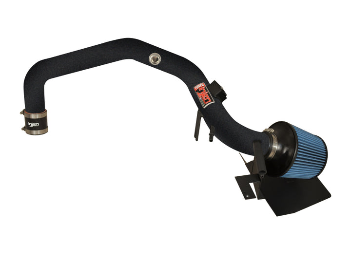 Injen 14 Ford Fiesta ST 1.6L Turbo 4Cyl Wrinkle Black Short Ram Intake w/MR Tech - Bull Strap