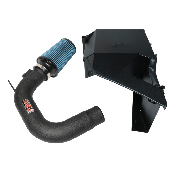 Injen 15-21 Subaru WRX 2.0L 4 Cyl. Wrinkle Black Cold Air Intake - Bull Strap