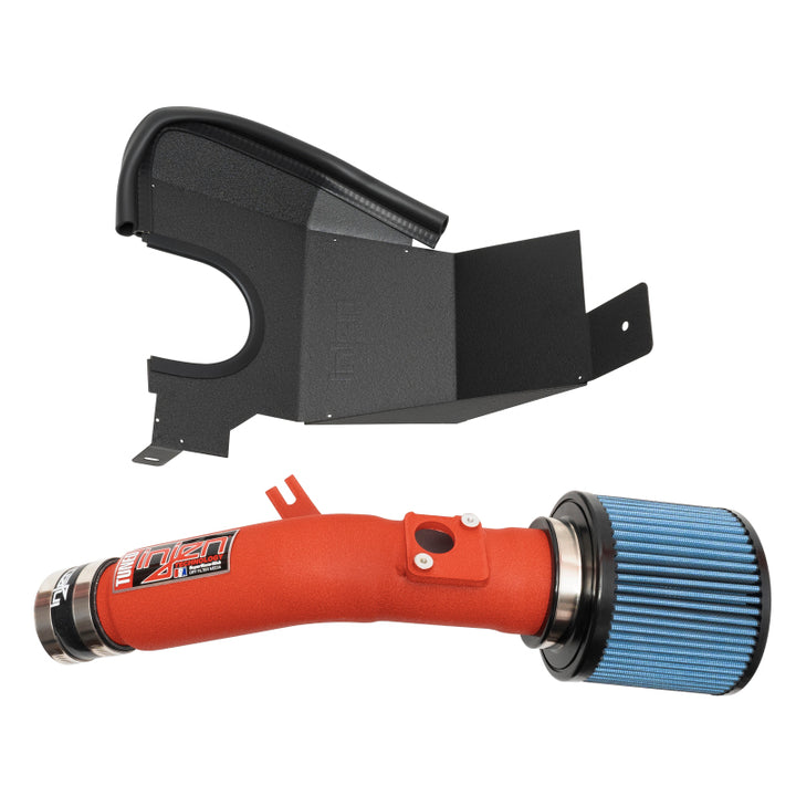 Injen 16-21 Honda Civic 1.5L 4 Cyl. Wrinkle Red Short Ram Intake - Bull Strap