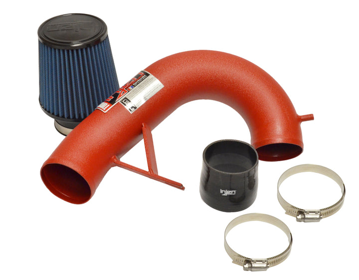 Injen 17-19 Audi A4 2.0T Wrinkle Red Short Ram Air Intake - Bull Strap