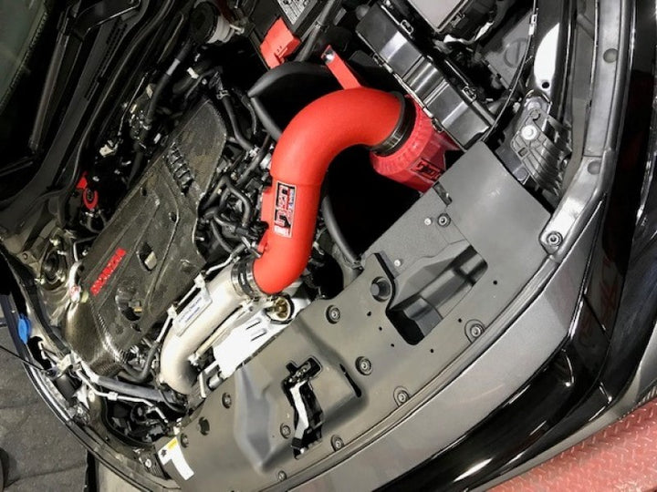 Injen 17-19 Honda Civic Type R 2.0T Wrinkle Red Short Ram Air Intake - Bull Strap