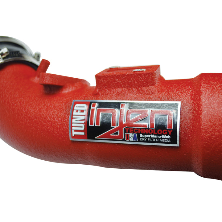 Injen 17-19 Honda Civic Type R 2.0T Wrinkle Red Short Ram Air Intake - Bull Strap