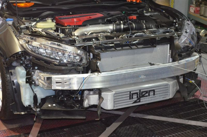 Injen 17-20 Honda Civic Type-R (FK8) I4 2.0L Bar and Plate Front Mount Intercooler - Bull Strap