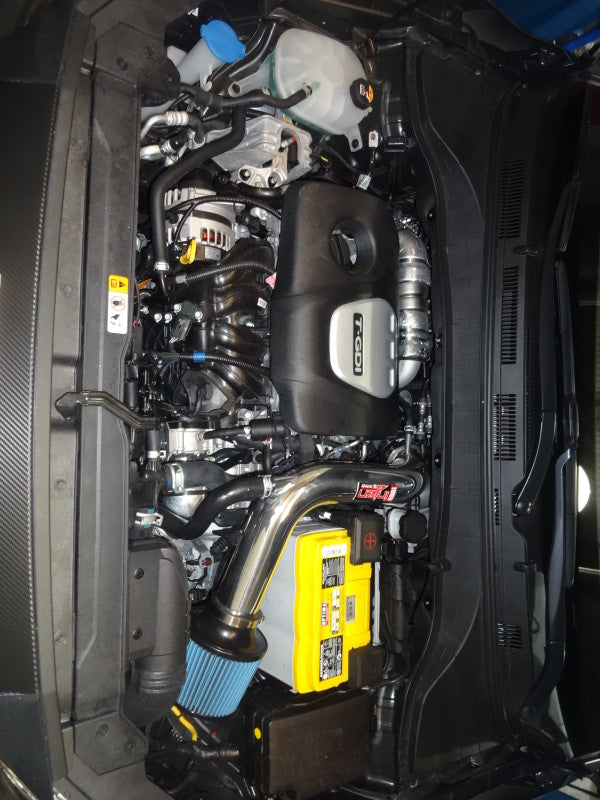 Injen 18-20 Hyundai Kona L4-1.6L Turbo Laser Black IS Short Ram Cold Air Intake System - Bull Strap