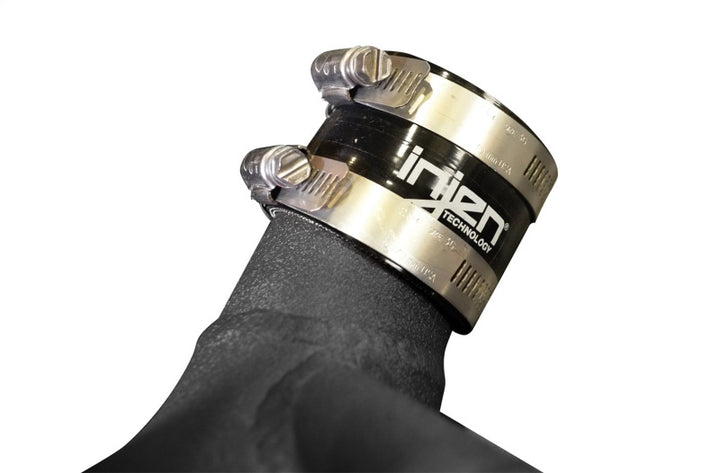 Injen 18-20 Kia Stinger 3.3L Twin Turbo Wrinkle Black Short Ram Air Intake - Bull Strap