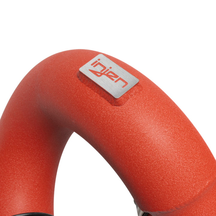 Injen 18-20 Kia Stinger 3.3L Twin Turbo Wrinkle Red Short Ram Air Intake - Bull Strap