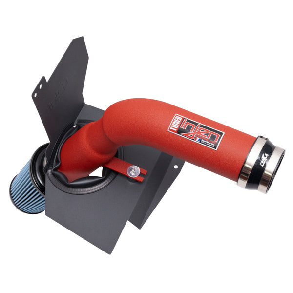 Injen 18-21 Subaru WRX STI H4-2.5L Turbo SP Aluminum Series Cold Air Intake - Wrinkle Red - Bull Strap