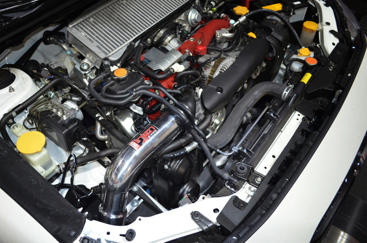 Injen 18-21 Subaru WRX STI H4-2.5L Turbo SP Aluminum Series Cold Air Intake - Wrinkle Red - Bull Strap