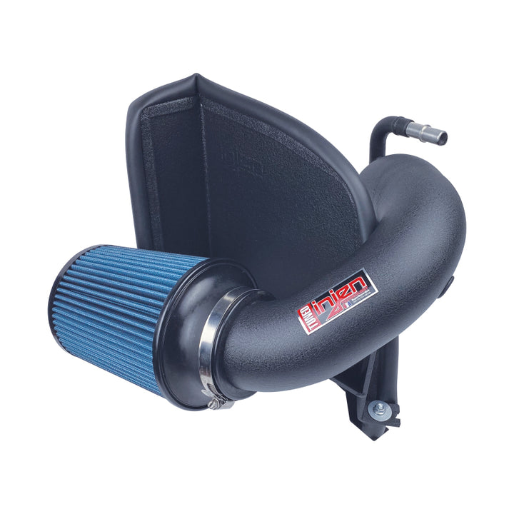 Injen 19-20 Ford Ranger L4 2.3L Turbo Wrinkle Black PF Cold Air Intake - Bull Strap