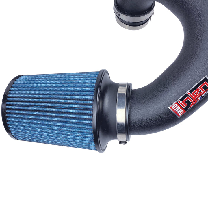 Injen 19-20 Ford Ranger L4 2.3L Turbo Wrinkle Black PF Cold Air Intake - Bull Strap