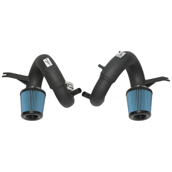 Injen 19-21 Genesis G70 V6-3.3L Twin Turbo SP Short Ram Air Intake System - Wrinkle Black - Bull Strap